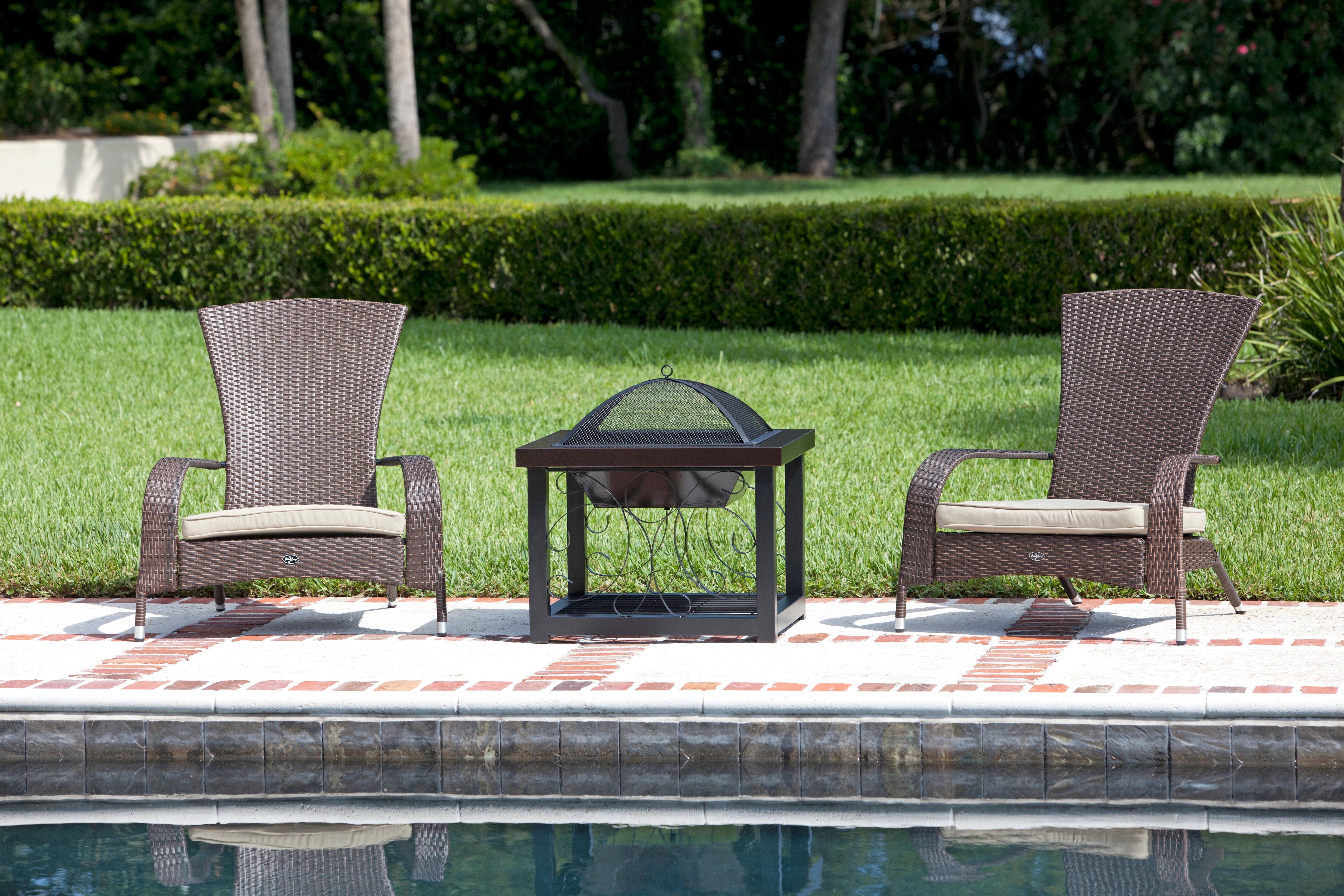 Well Traveled Living Hammer Tone Bronze Finish Cocktail Table Fire Pit