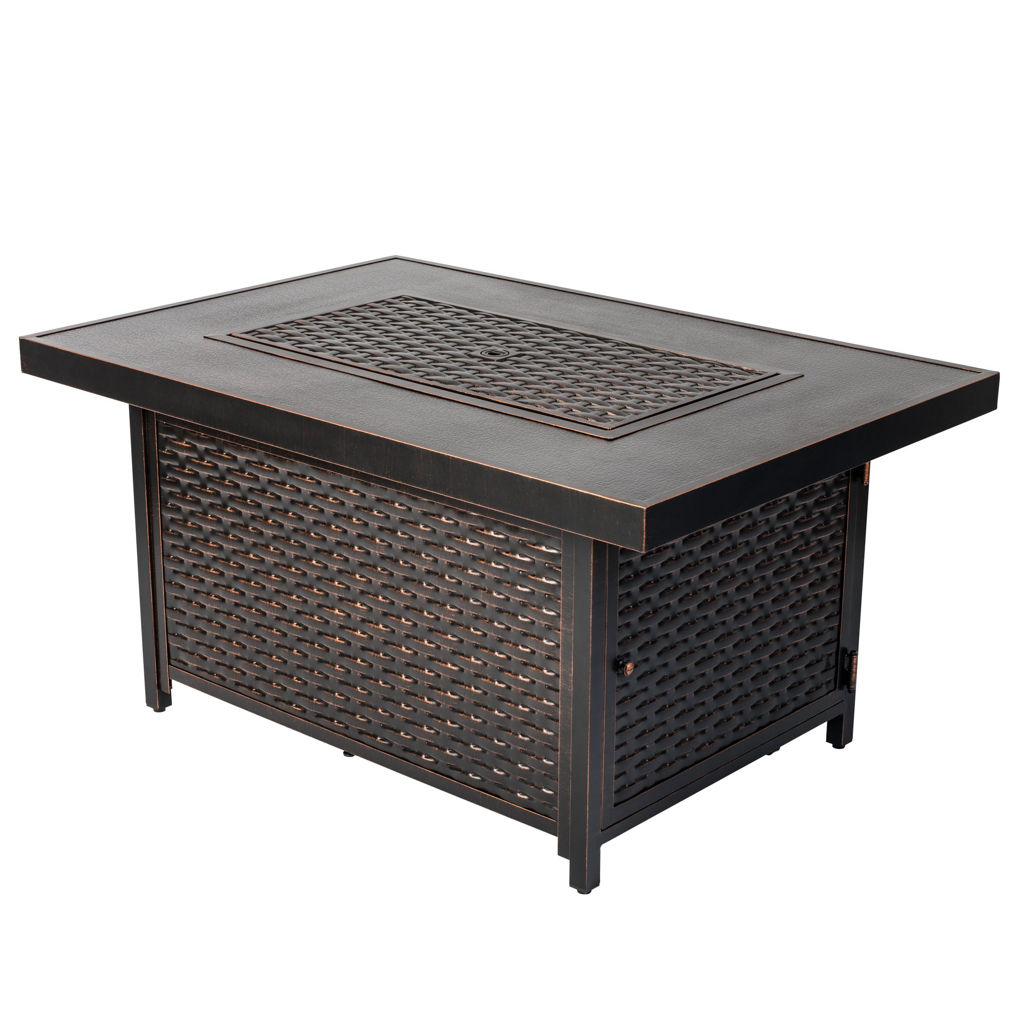Well Traveled Living Baker Rectangle Aluminum LPG Fire Pit