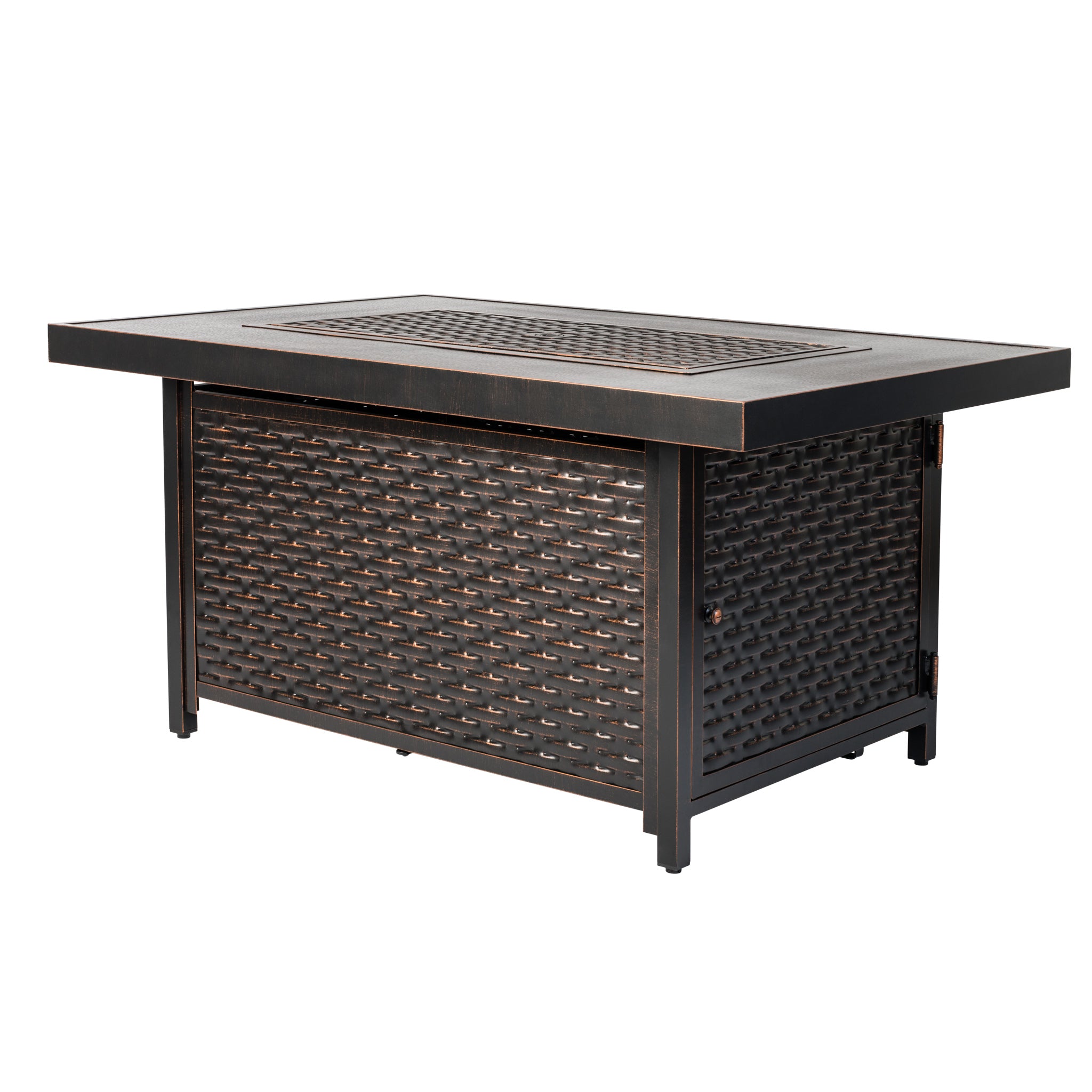 Well Traveled Living Baker Rectangle Aluminum LPG Fire Pit