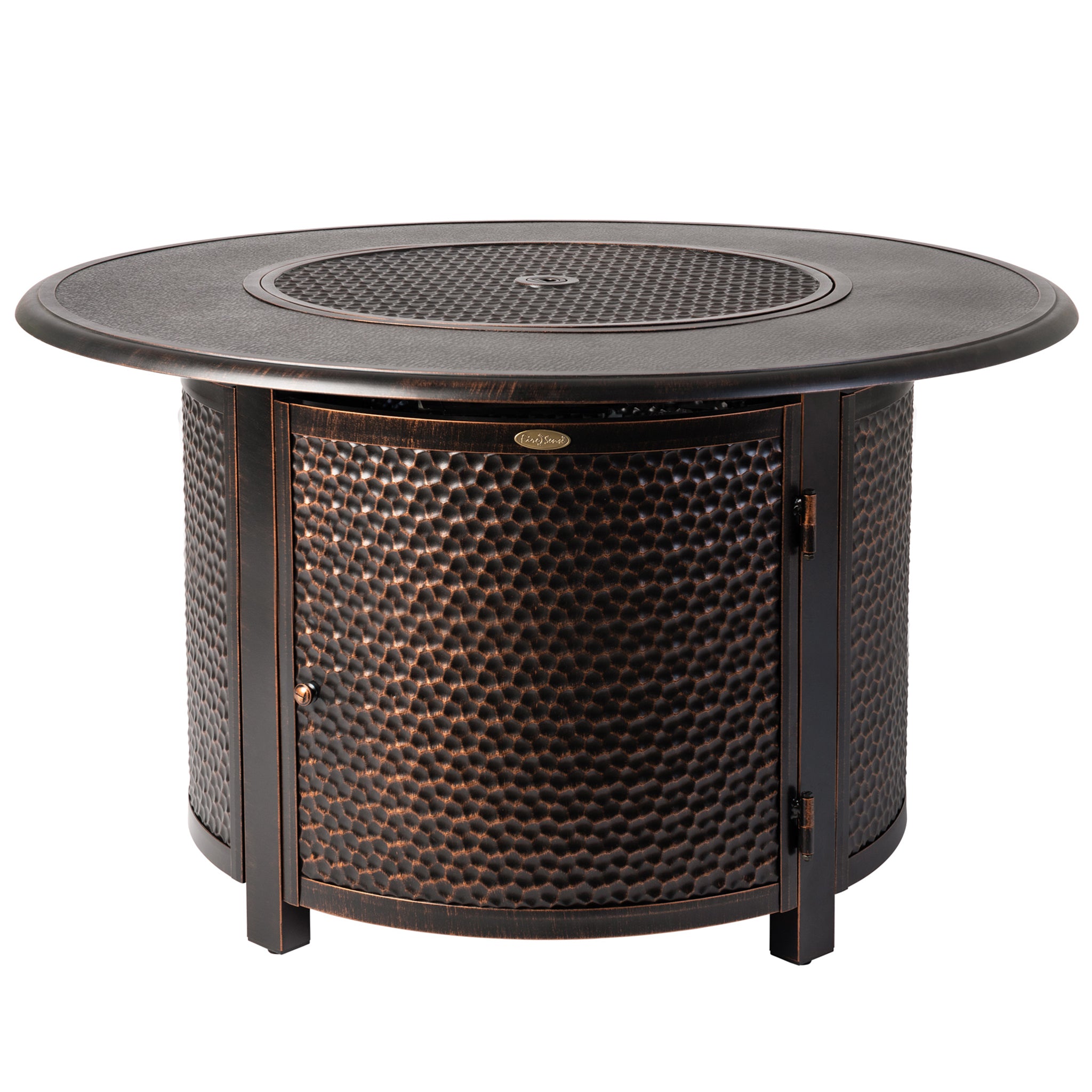 Well Traveled Living Weyland Round LPG Fire Pit in Antique Bronze