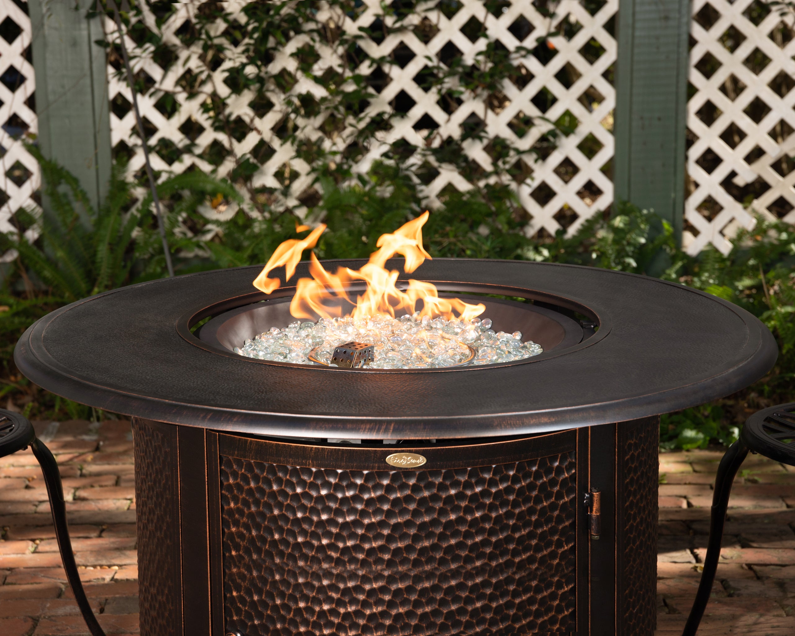 Well Traveled Living Weyland Round LPG Fire Pit in Antique Bronze