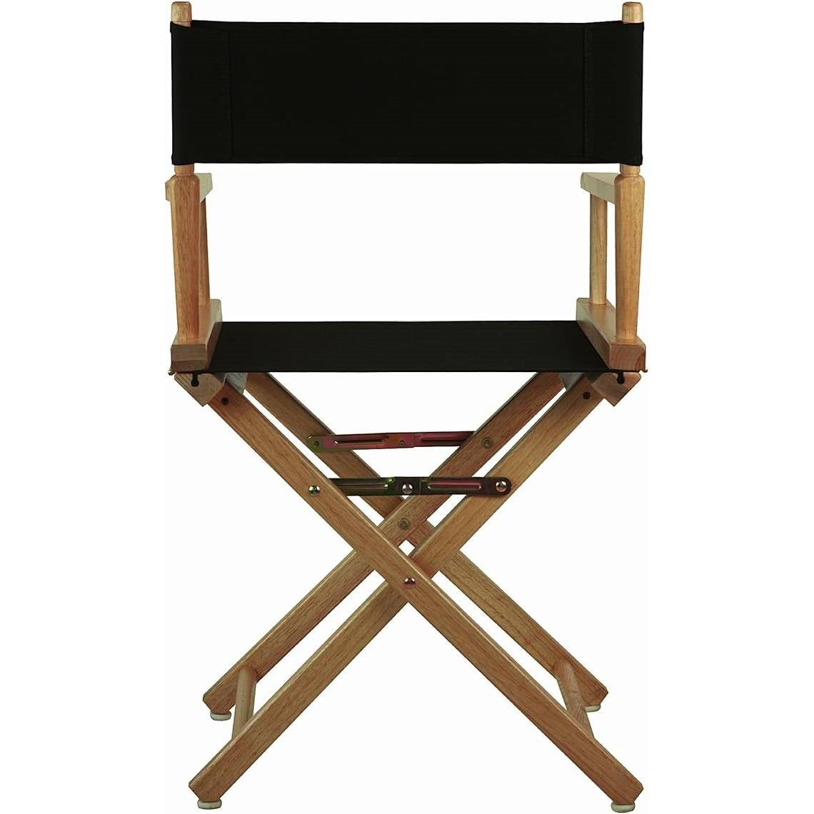 Fast Furnishings Solid Wood Frame Indoor/Outdoor Patio Dining Directors Chair with Black Seat