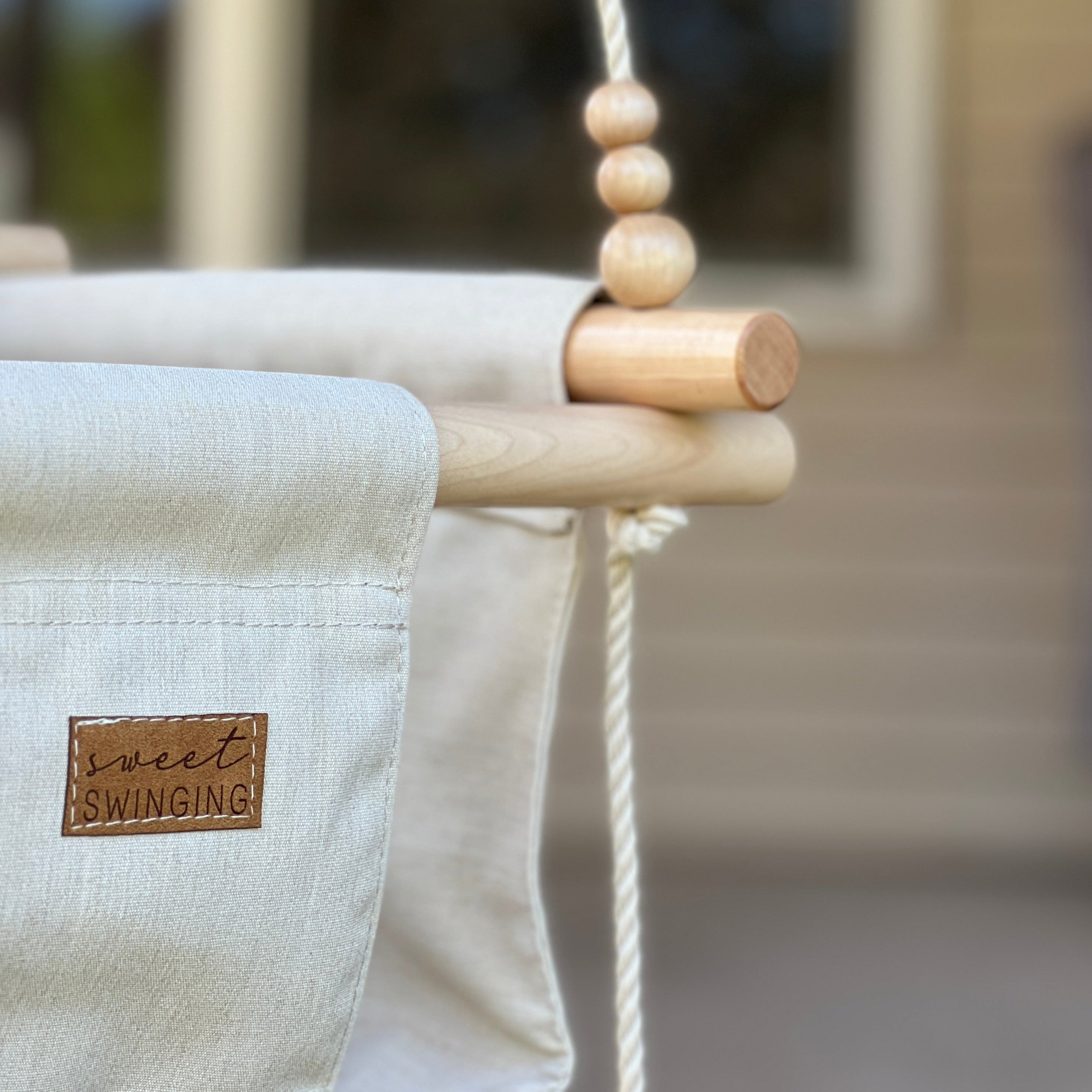 Sweet Swinging Premium Outdoor High Back Swing Wheat