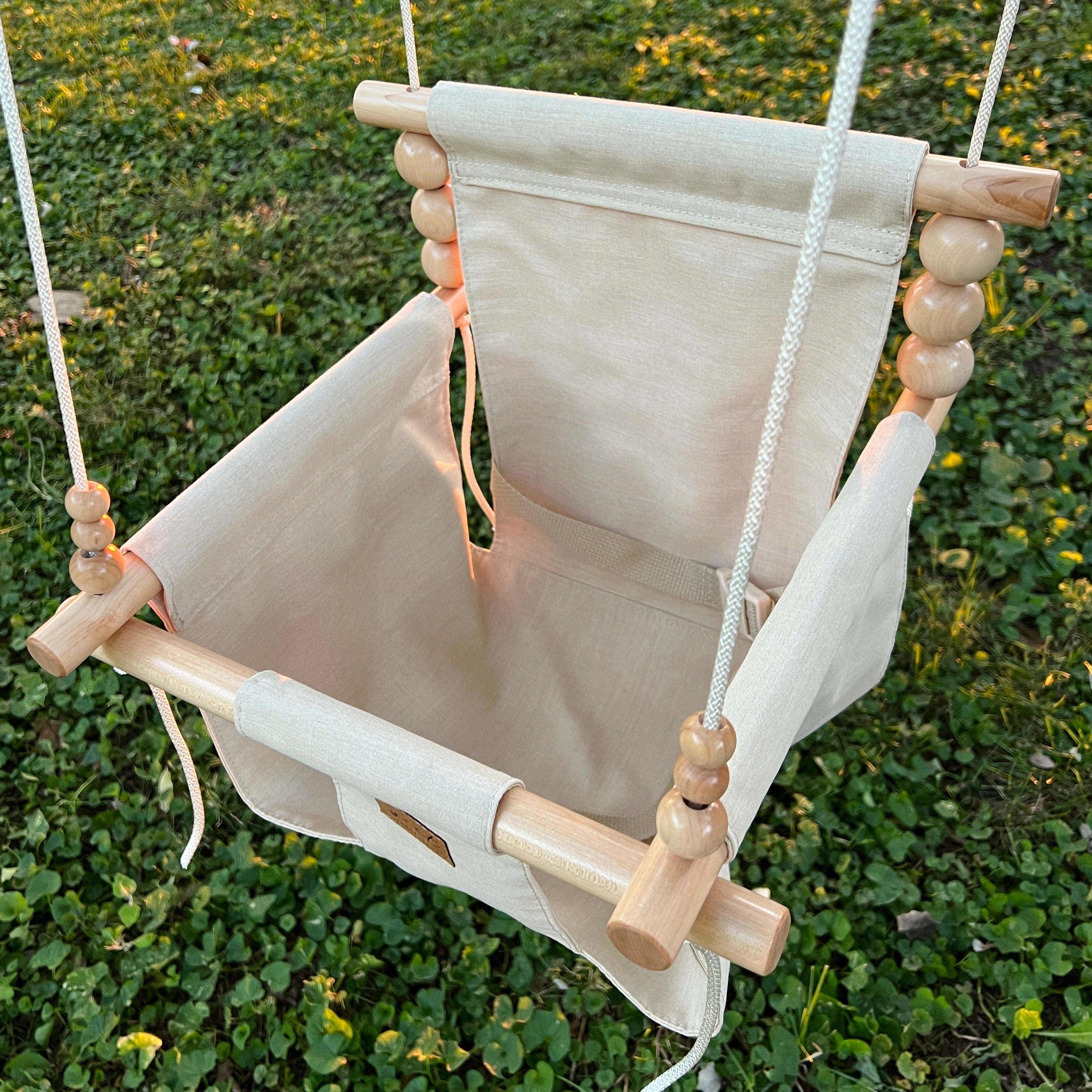 Sweet Swinging Premium Outdoor High Back Swing Wheat