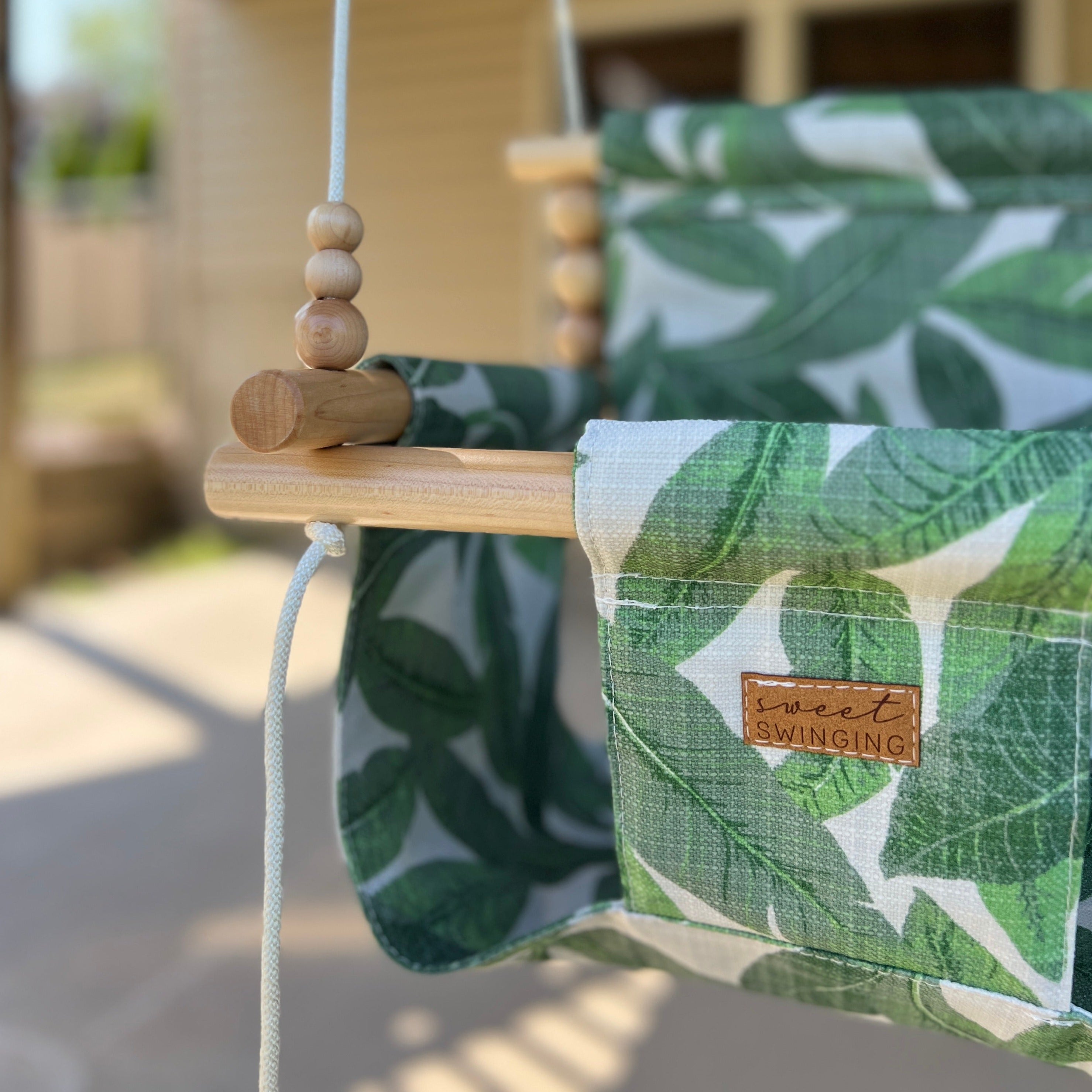 Sweet Swinging Outdoor Tropical Leaf Swing