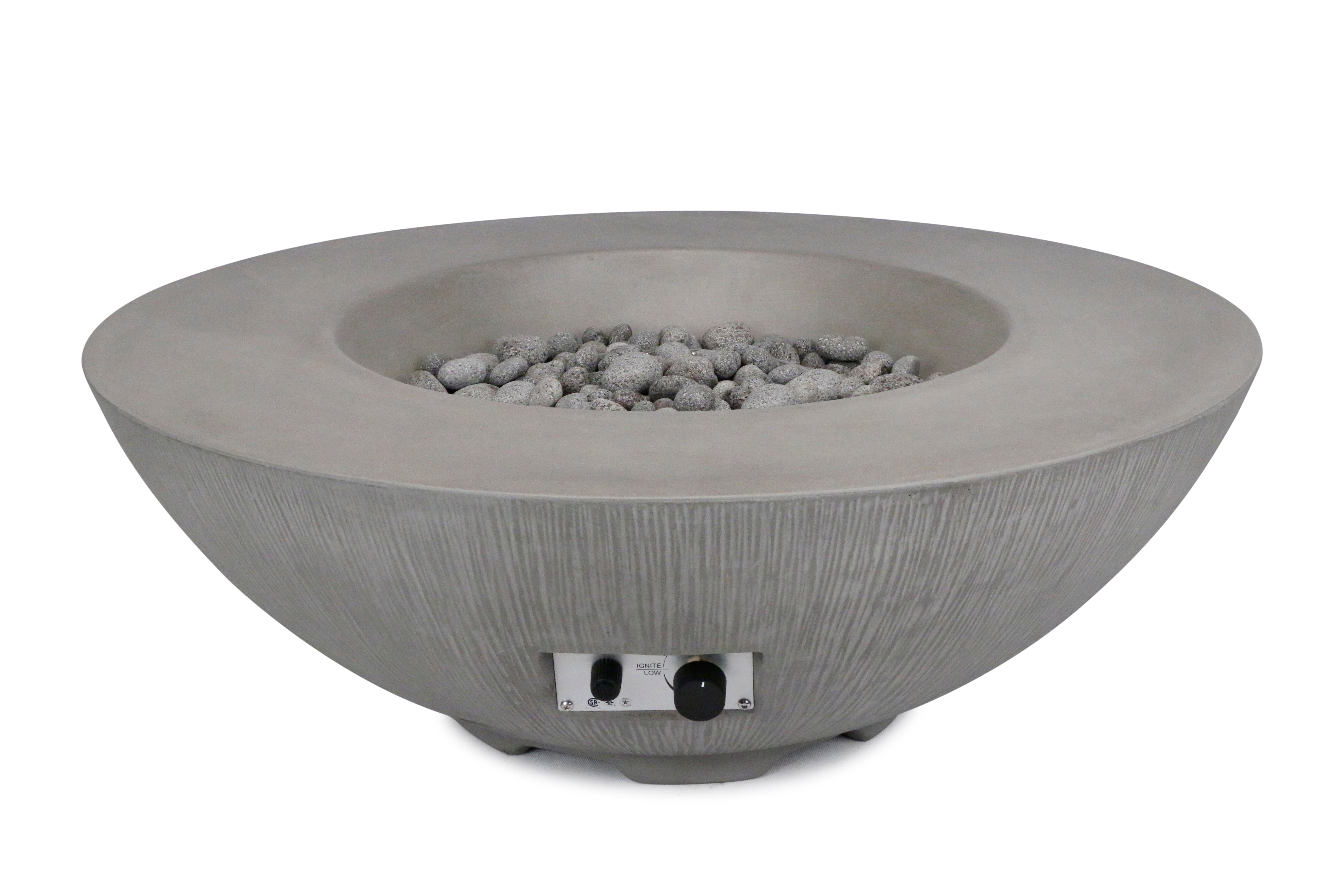 Pyromania 41" Bowl Concrete Fire Bowl- Shangri-La
