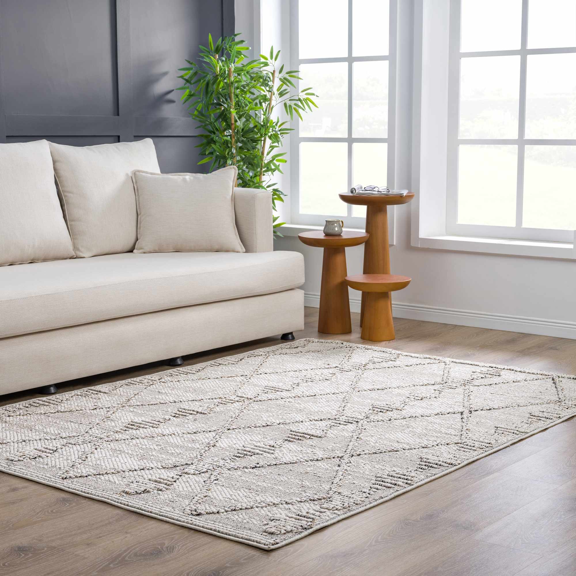 Nyla Bone Indoor & Outdoor Rug - 2x3 Clearance