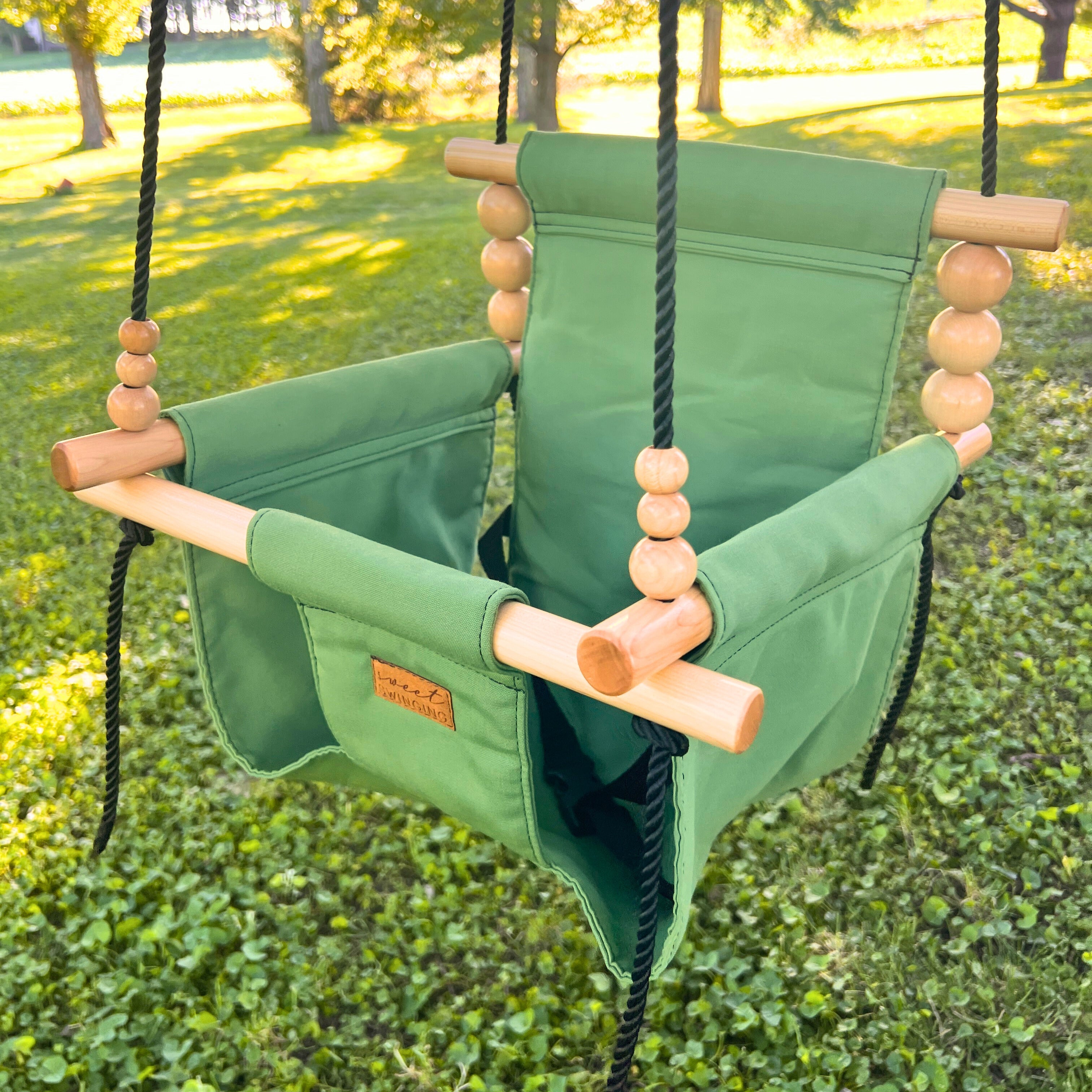 Sweet Swinging Premium Outdoor High Back Swing Sage