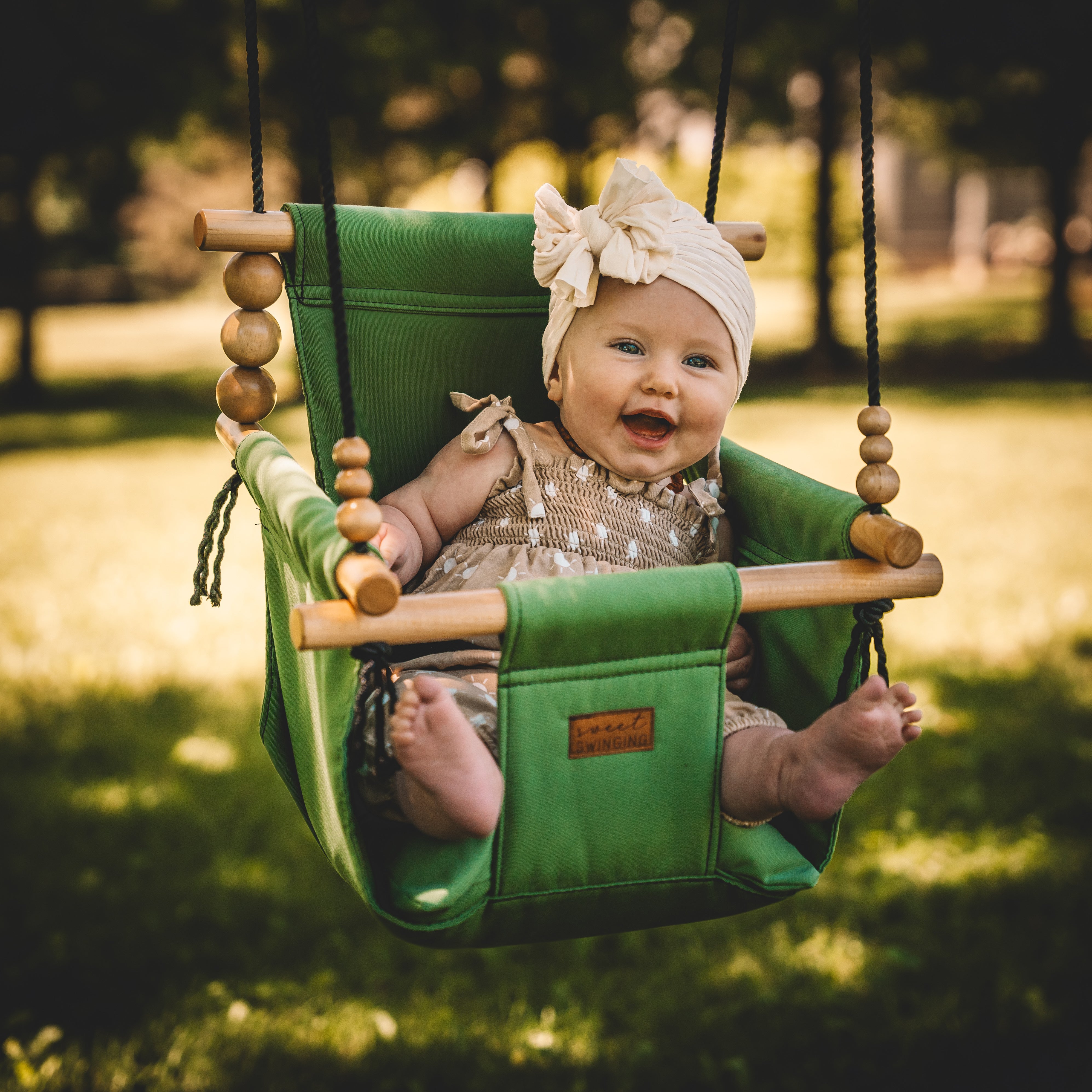 Sweet Swinging Premium Outdoor High Back Swing Sage