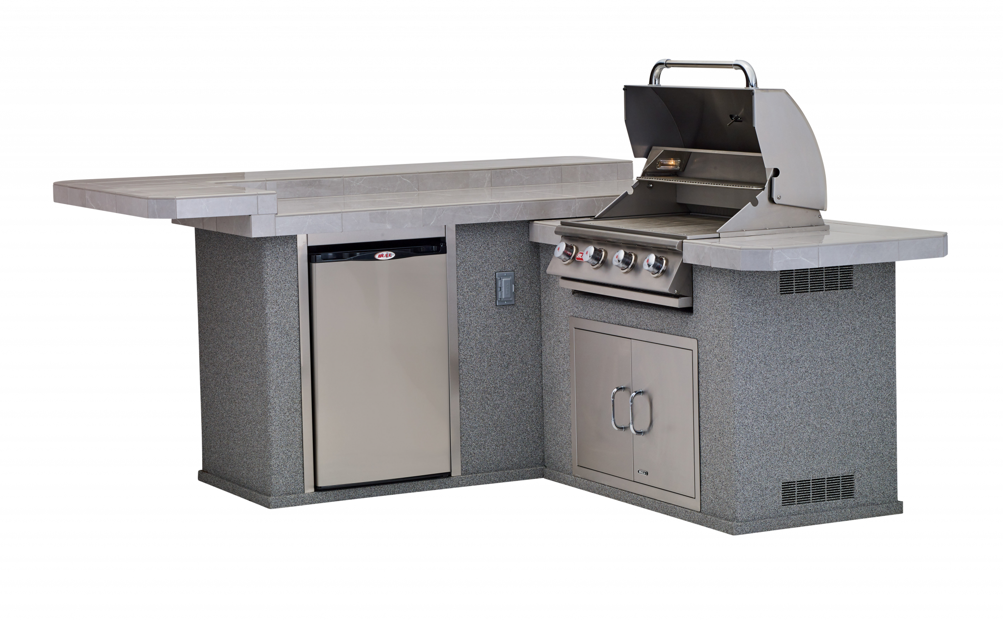 BULL BBQ Kitchen Island Jr. Gourmet Q - 31022 (Stucco/Stucco Rock) / 31023 (Rock)