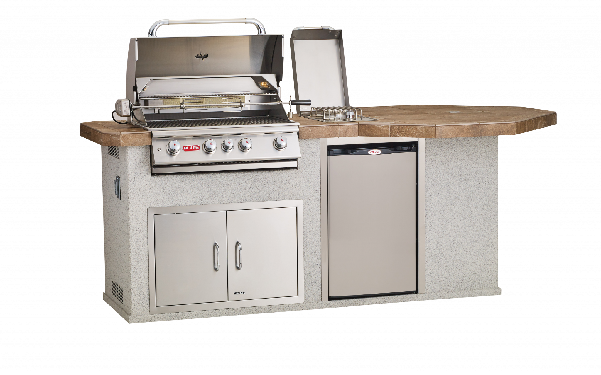 BULL BBQ Kitchen Island Octi Q - 31016 (Stucco/Stucco Rock) / 31017 (Rock)