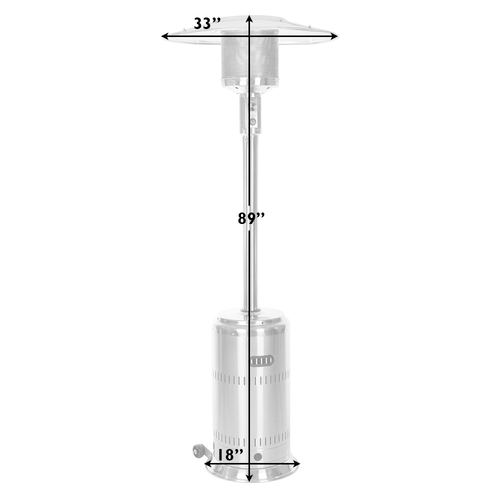 Well Traveled Living Performance Series LPG Patio Heater in Stainless Steel