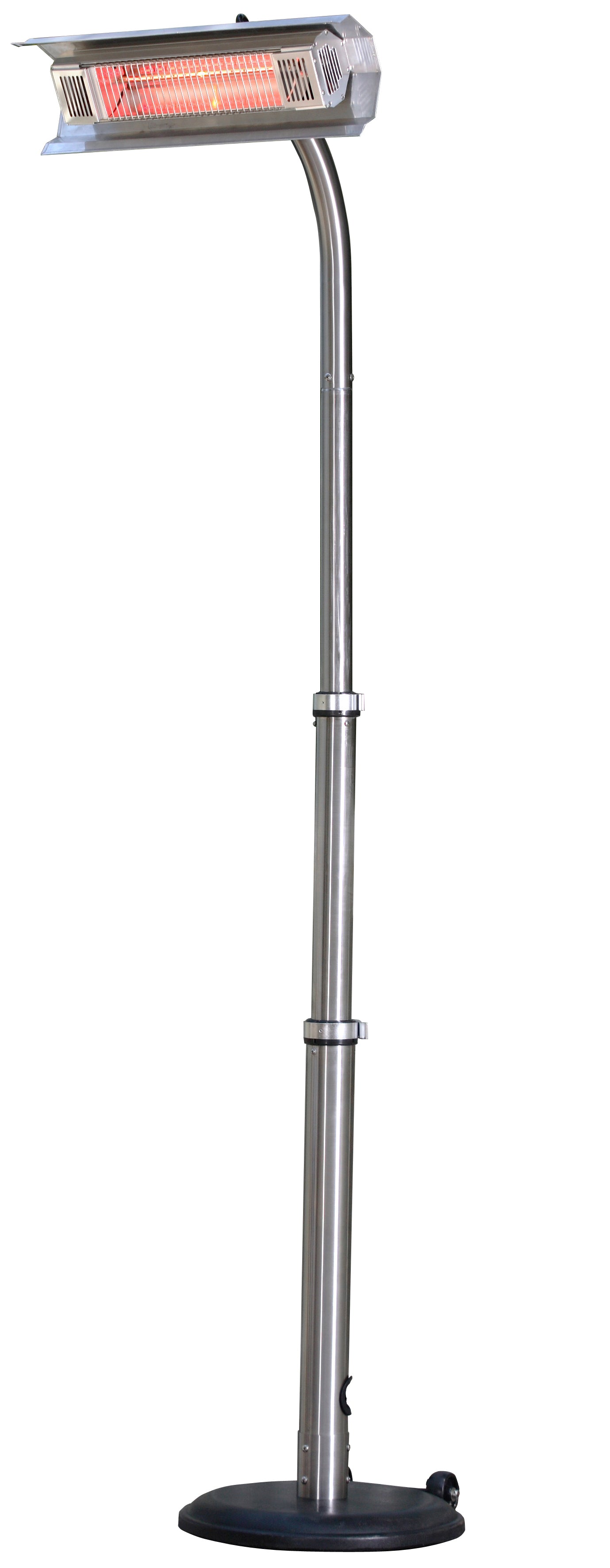 Well Traveled Living Stainless Steel Telescoping Offset Pole Mounted Infrared Patio Heater