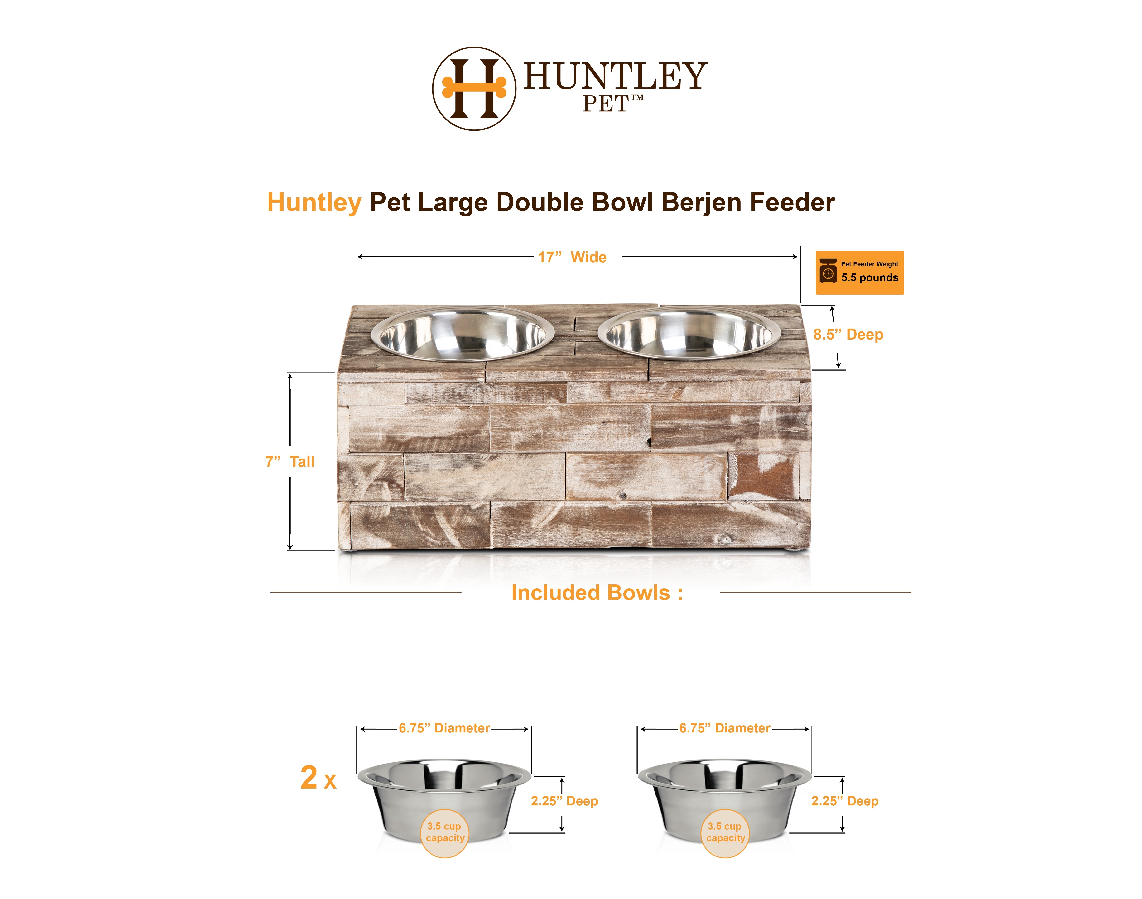 Well Traveled Living Huntley Berjen Large Double Feeder