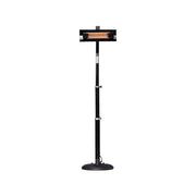 Well Traveled Living Black Powder Coated Steel Telescoping Offset Pole Mounted Infrared Patio Heater
