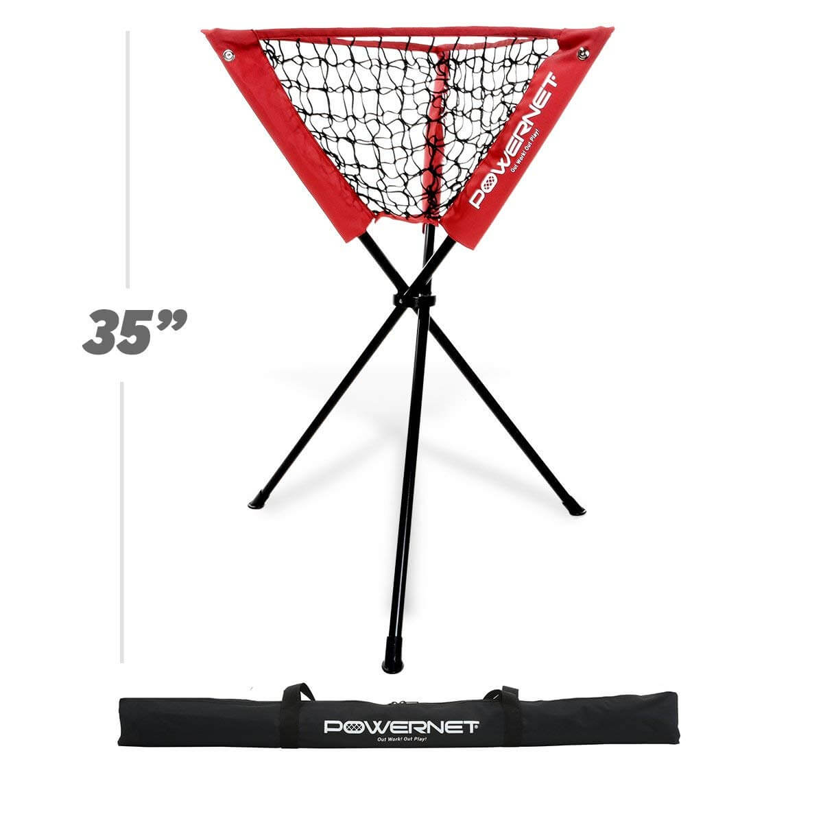 PowerNet Baseball Softball Portable Batting Practice Ball Caddy by Jupiter Gear