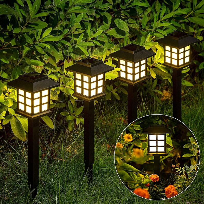 12Pack Solar Garden Lights Outdoor Waterproof Landscape LED Lights Pathway Yard by Plugsus Home Furniture