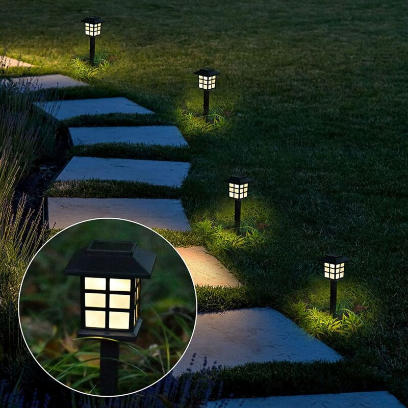 12Pack Solar Garden Lights Outdoor Waterproof Landscape LED Lights Pathway Yard by Plugsus Home Furniture