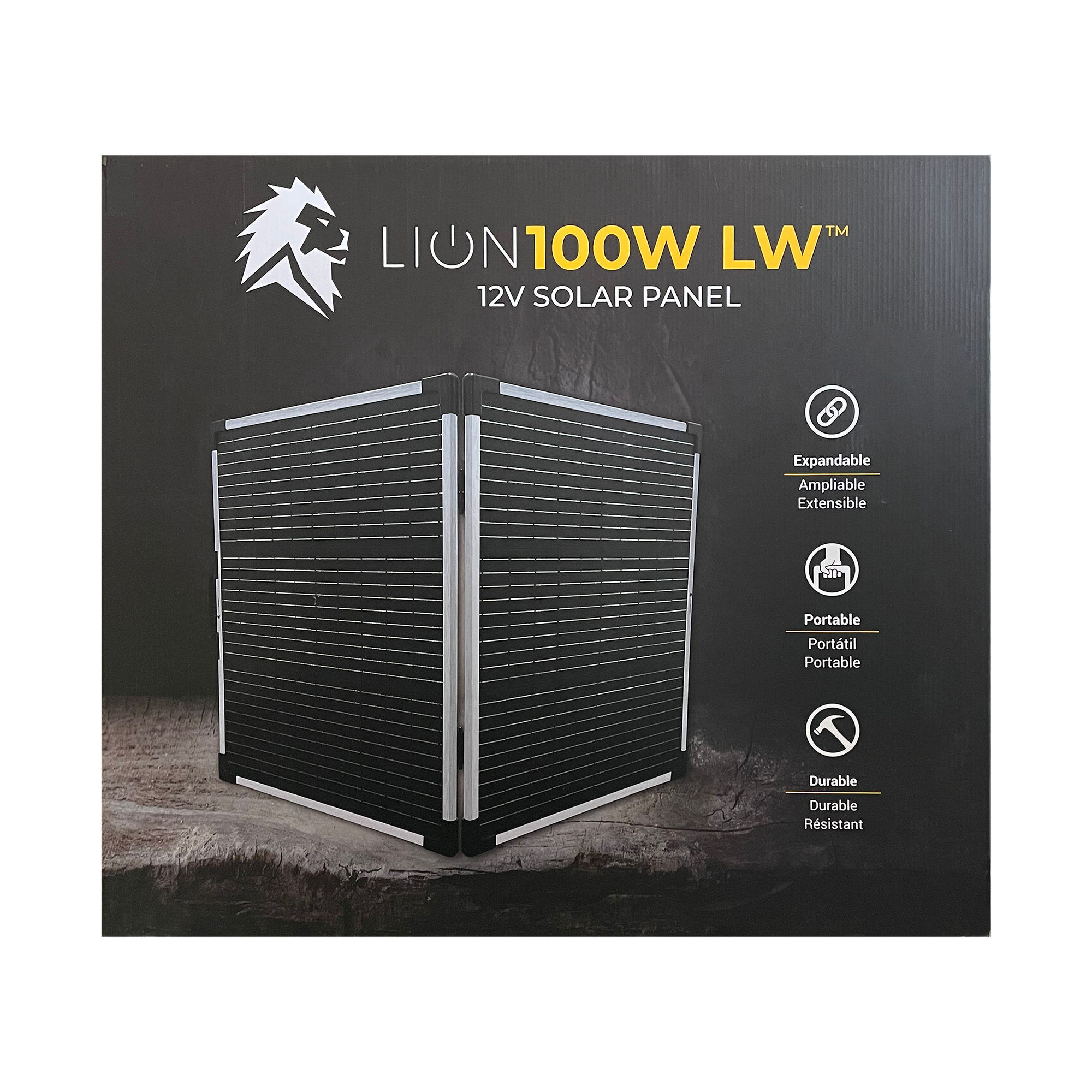 Lion Energy 100W Light Weight 12V Folding Solar Panel