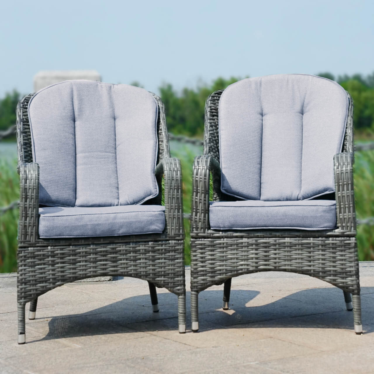 2 Pieces of Patio Chairs Outdoor Rattan Chairs PAC-009 | Direct Wicker