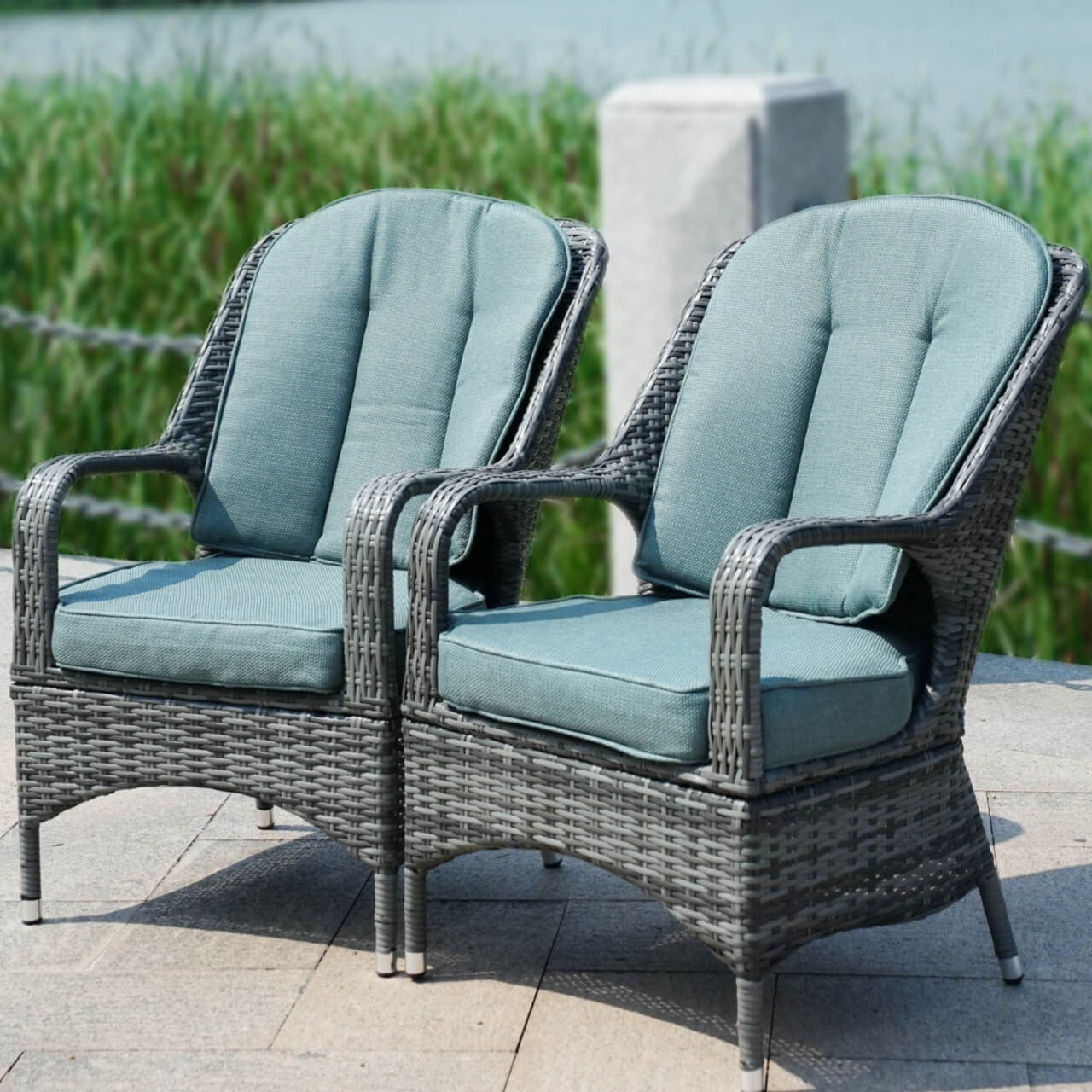 2 Pieces of Patio Chairs Outdoor Rattan Chairs PAC-009 | Direct Wicker