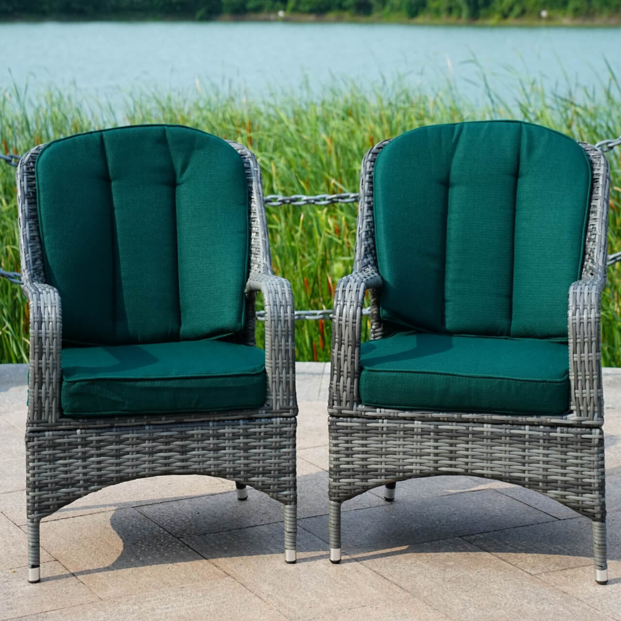 2 Pieces of Patio Chairs Outdoor Rattan Chairs PAC-009 | Direct Wicker