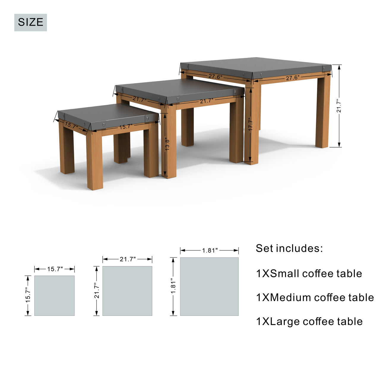 Direct Wicker 5-Seat Patio Gray Aluminum Seating Set for Backyard