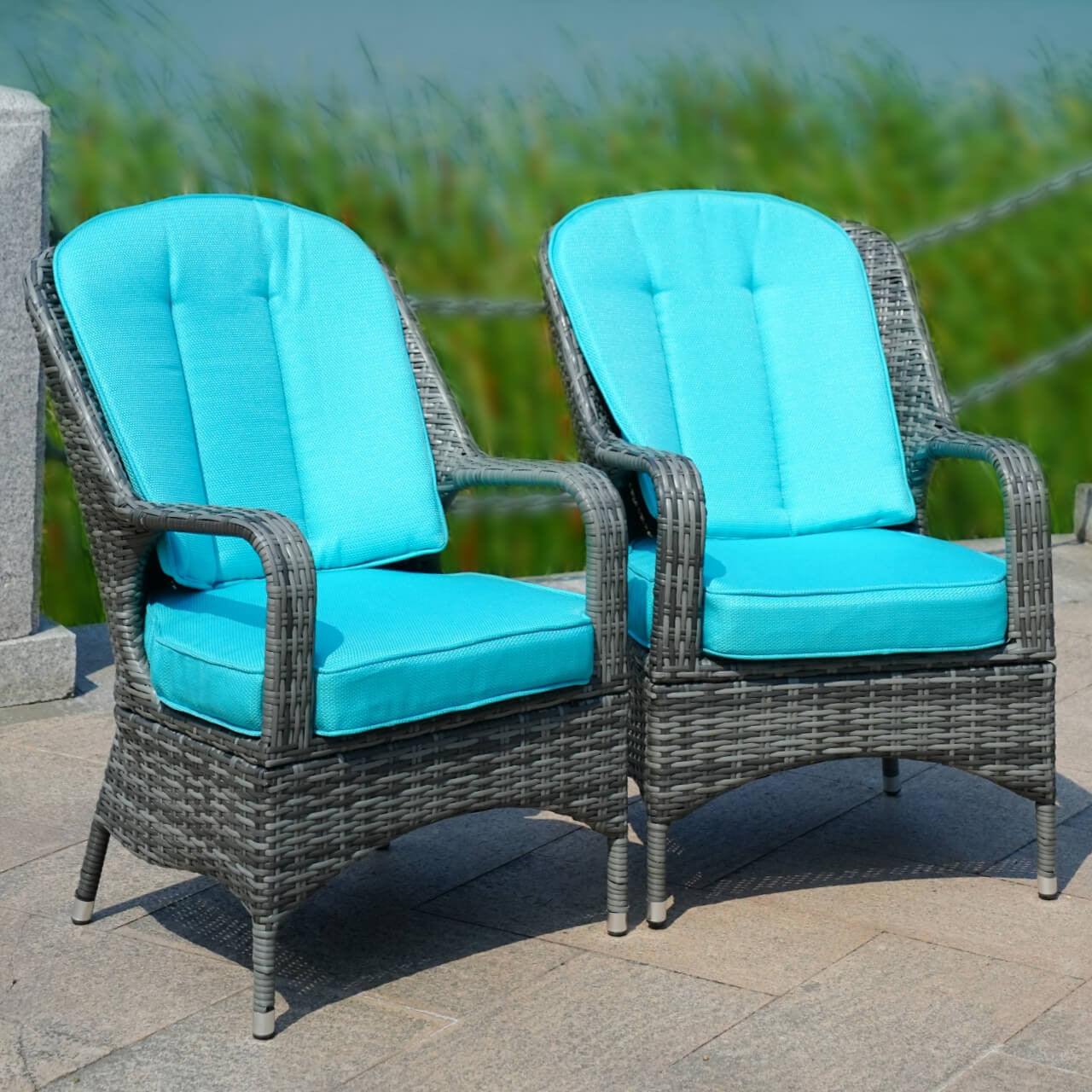 2 Pieces of Patio Chairs Outdoor Rattan Chairs PAC-009 | Direct Wicker