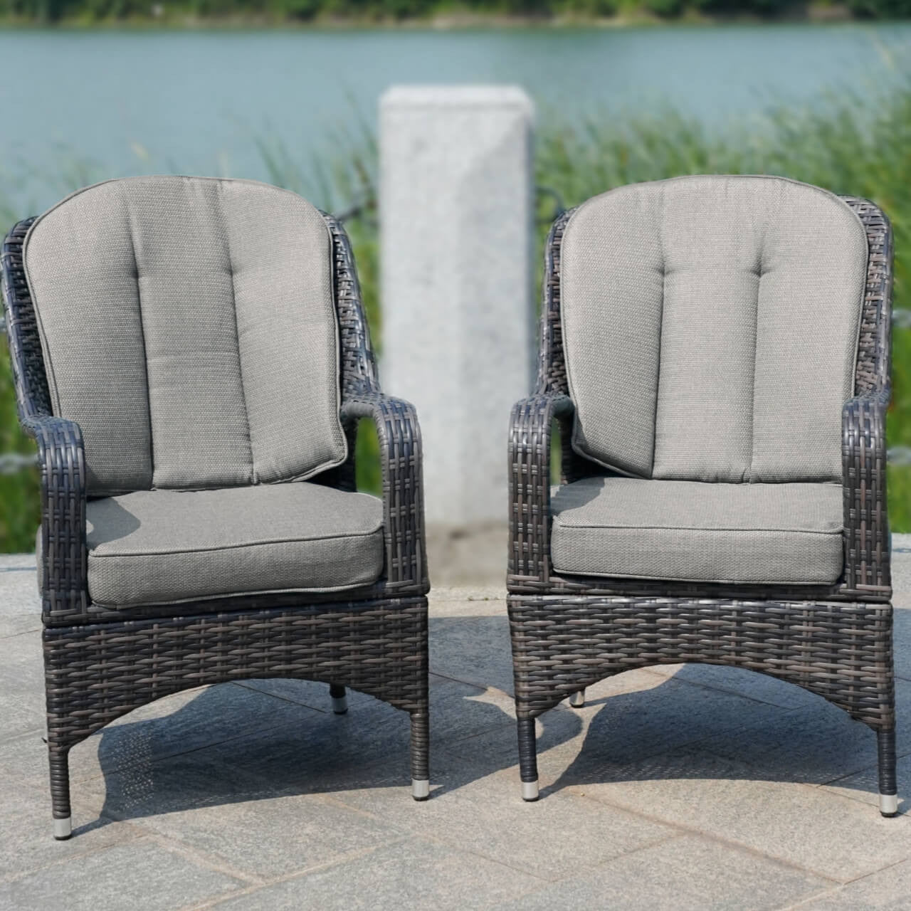 2 Pieces of Patio Chairs Outdoor Rattan Chairs PAC-009 | Direct Wicker