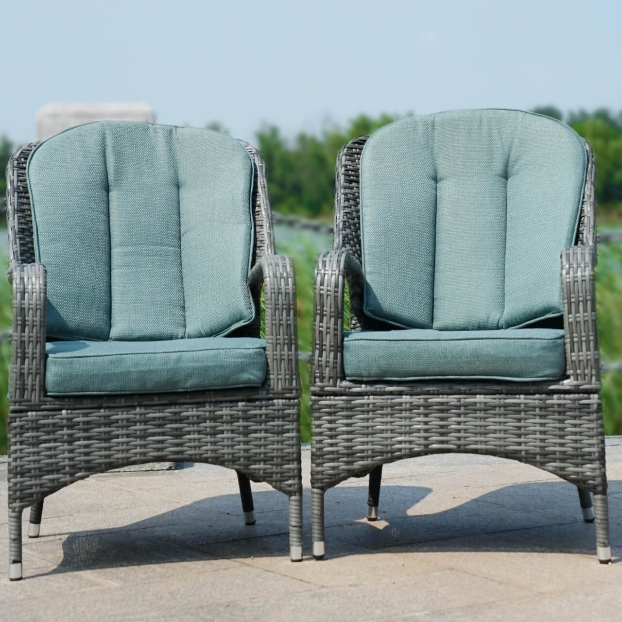 2 Pieces of Patio Chairs Outdoor Rattan Chairs PAC-009 | Direct Wicker