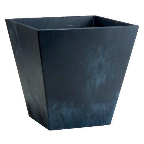 Fast Furnishings Contemporary 12-inch Square Planter in Black Plastic