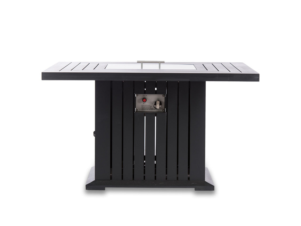 Direct Wicker Outdoor 43x 43x24'' Black Square Fire Pit Table