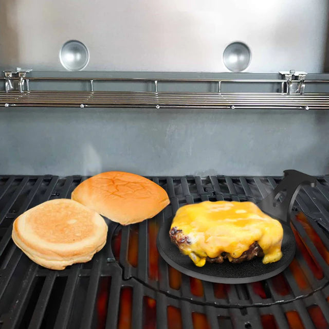 Arteflame 6" Burger Pucks - Grill Juicy Good Burgers With Arteflame Mini Griddles For Bbq Grills (Set Of 2)