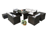 Direct Wicker Brown Rattan Seating Set with Cushions and Chairs
