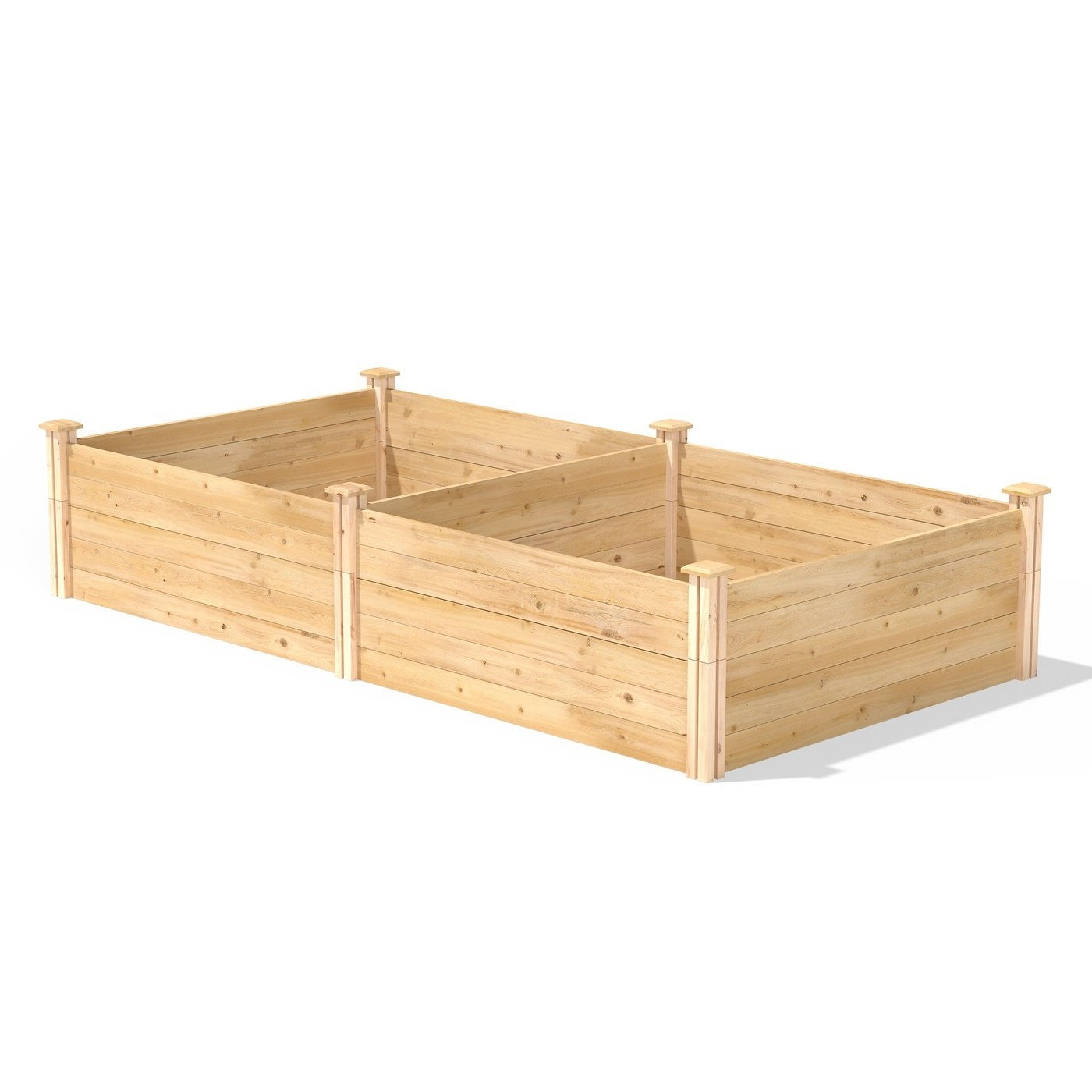 Fast Furnishings 17-inch High Cedar Wood Raised Garden Bed 4 ft x 8 ft - Made in USA