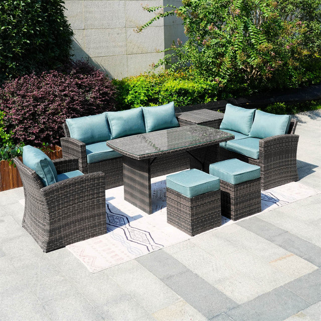 Direct Wicker's 8 Seats Outdoor Conversation Set - Patio Sofa Set PAF-1403B