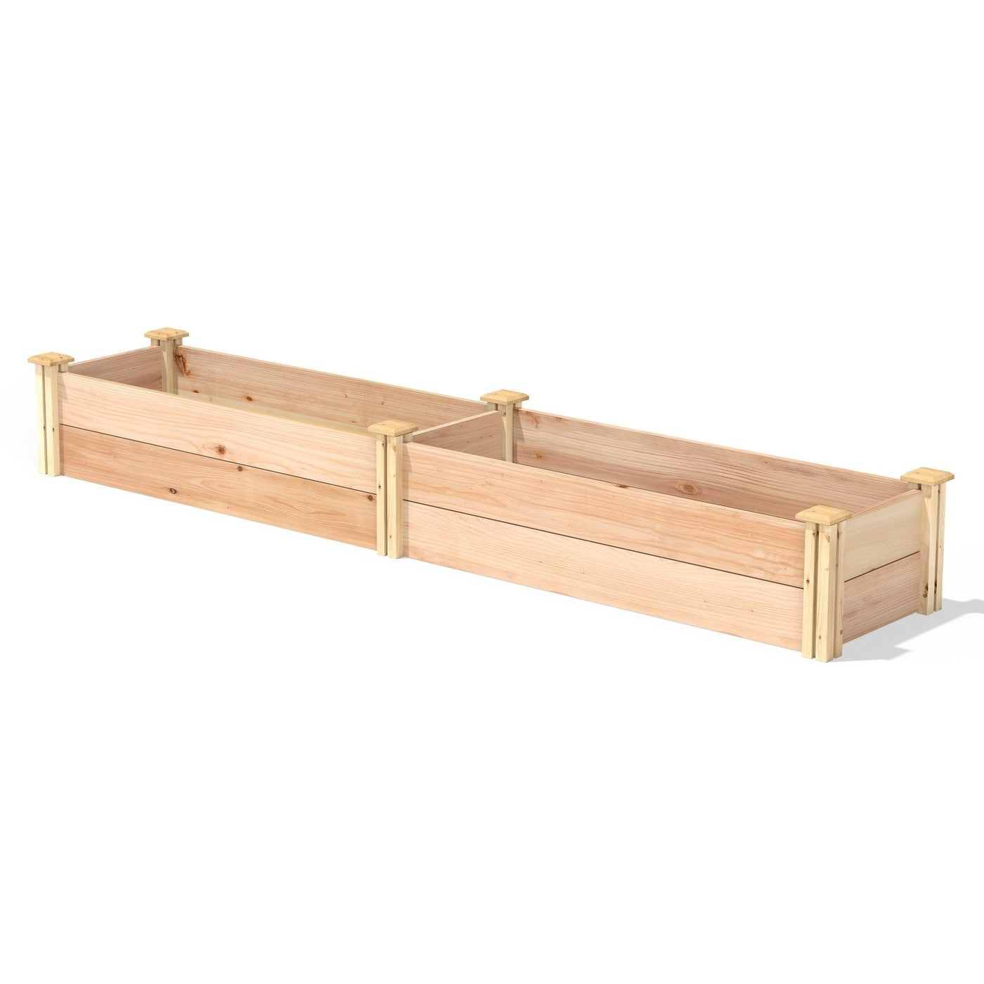 Fast Furnishings 16 in x 96 in FarmHome Narrow Cedar Wood Raised Garden Bed - Made in USA