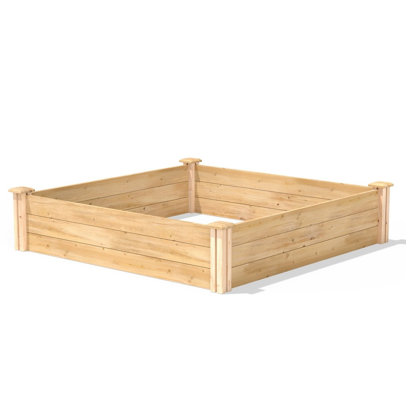 Fast Furnishings Cedar 4 ft x 4 ft x 10.5 in Raised Garden Bed - Made in USA