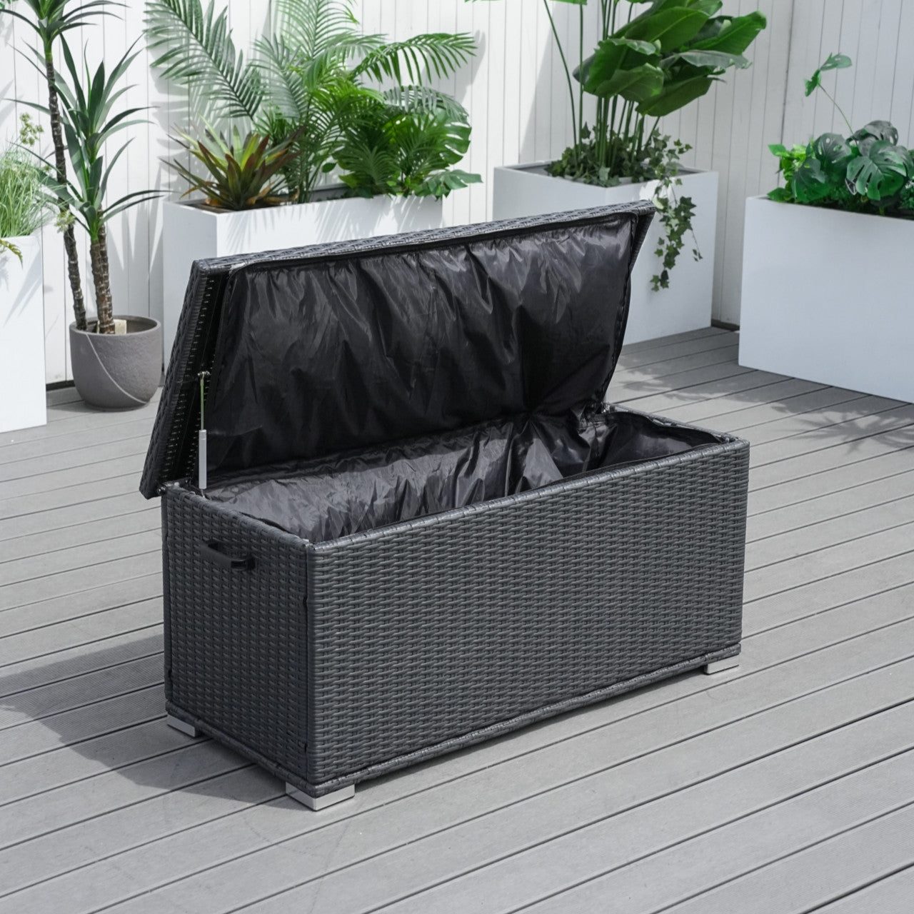 Direct Wicker's Small Aluminium Outdoor Garden Patio Rattan Storage Box