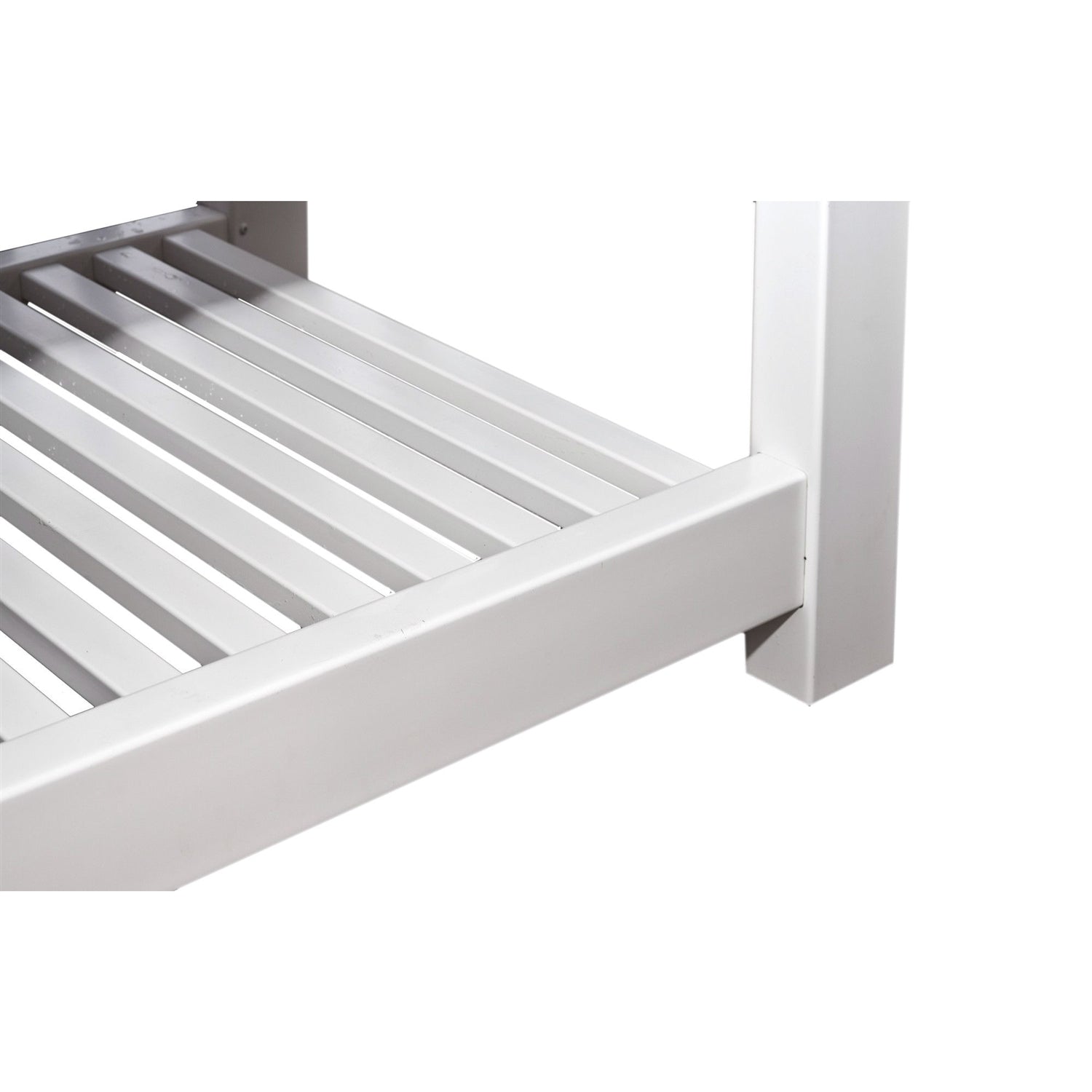 Fast Furnishings Elevated Planter Raised Grow Bed in White Vinyl