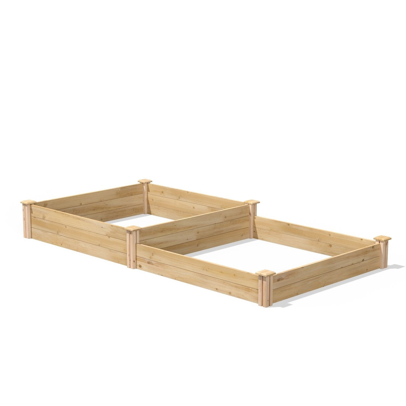 Fast Furnishings 4 ft x 8 ft Cedar Wood 2 Tier Raised Garden Bed - Made in USA