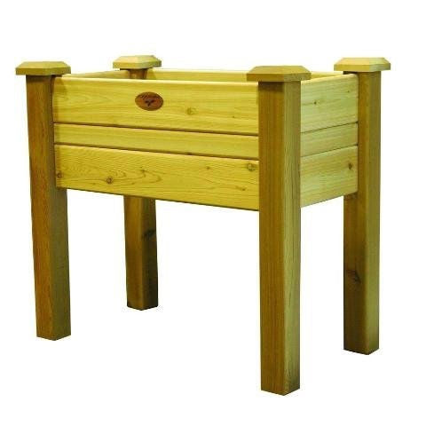 Fast Furnishings Raised Garden Bed Planter Box in Solid Cedar Wood in Natural Finish - 34-inch