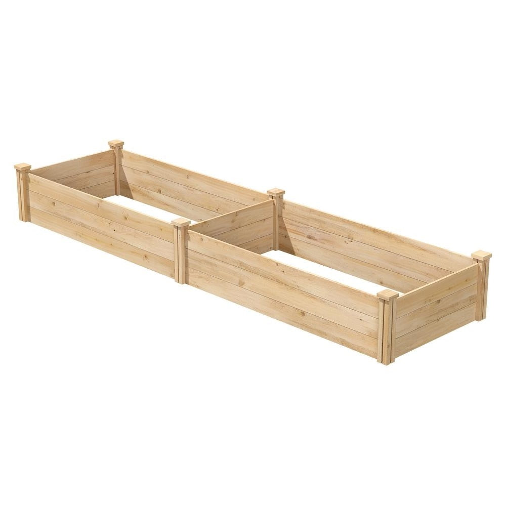 Fast Furnishings 2 ft x 8 ft Cedar Wood Raised Garden Bed - Made in USA