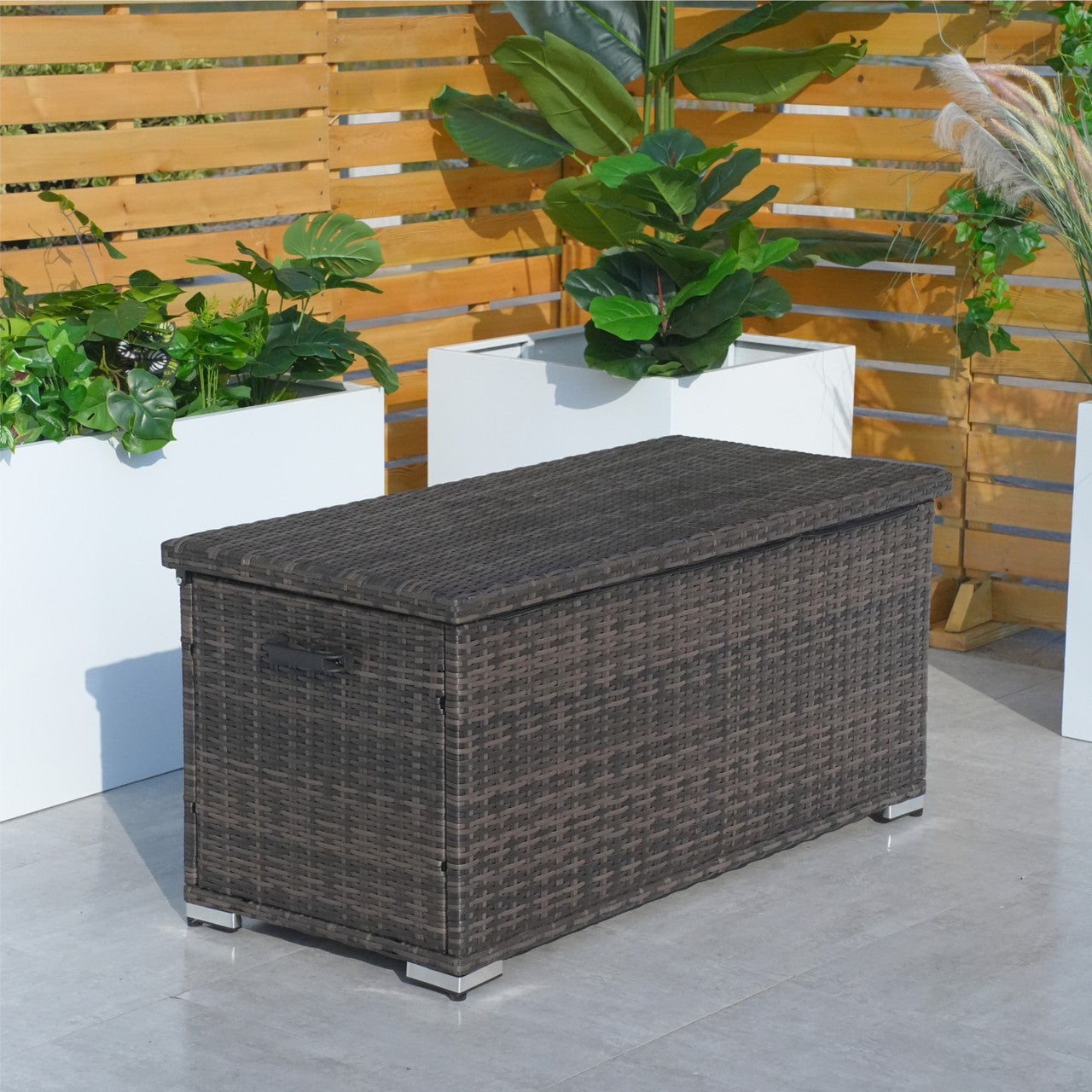 Direct Wicker's Small Aluminium Outdoor Garden Patio Rattan Storage Box