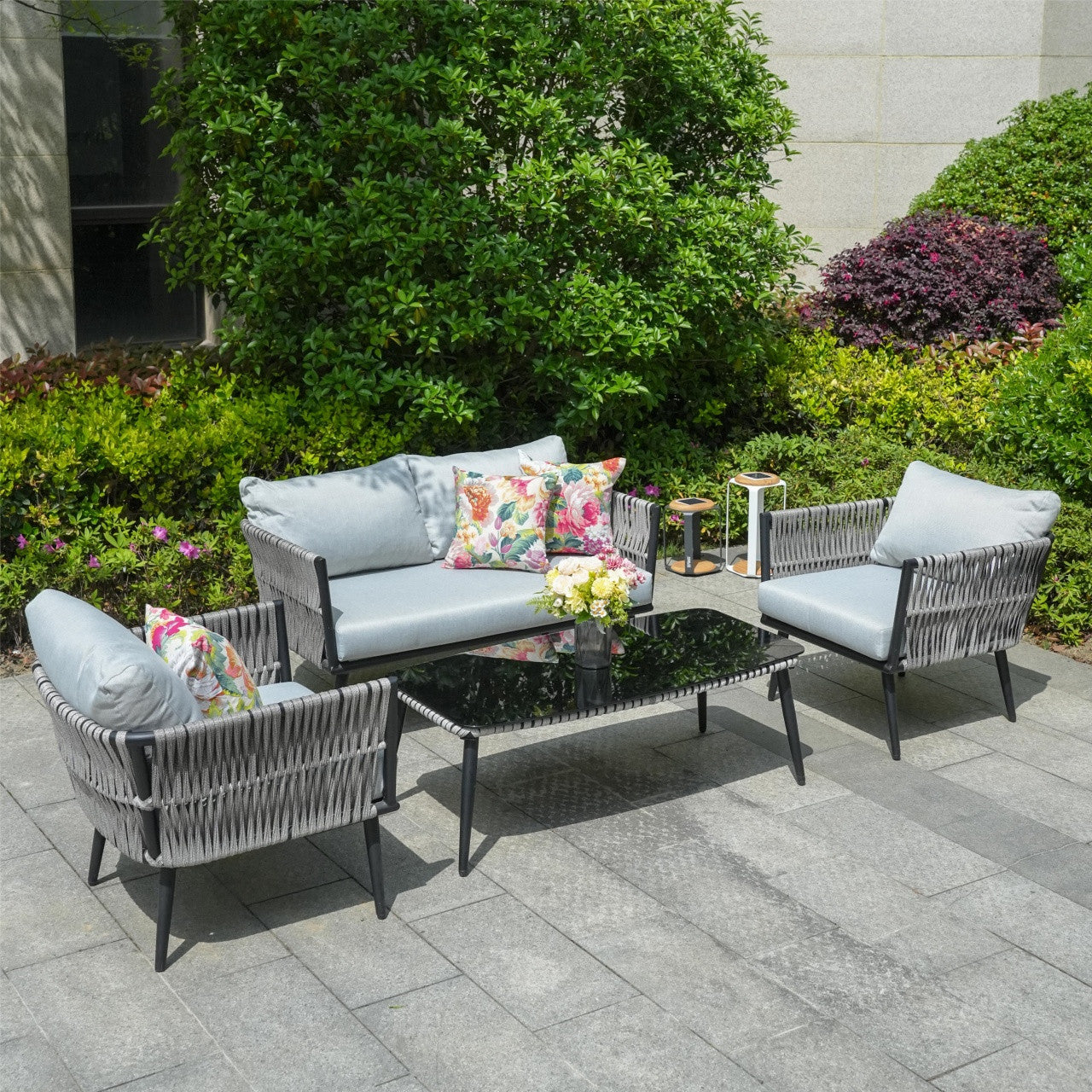 Direct Wicker Aluminum Rattan Sofa  Model PAS-1649B