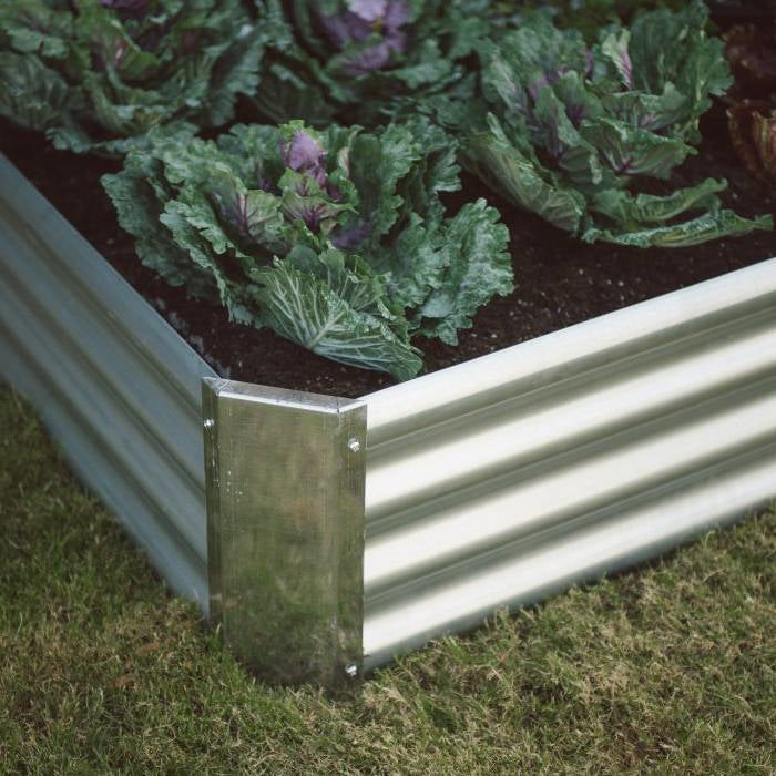 Fast Furnishings Industrial Farmhouse Steel Raised Garden Bed Metal Planter with Lining