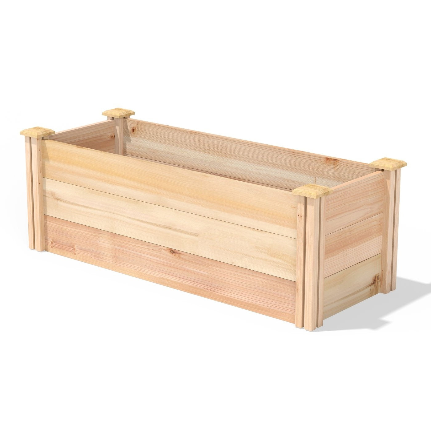 Fast Furnishings 48 in x 16 Premium Cedar Wood Raised Garden Bed - Made in USA