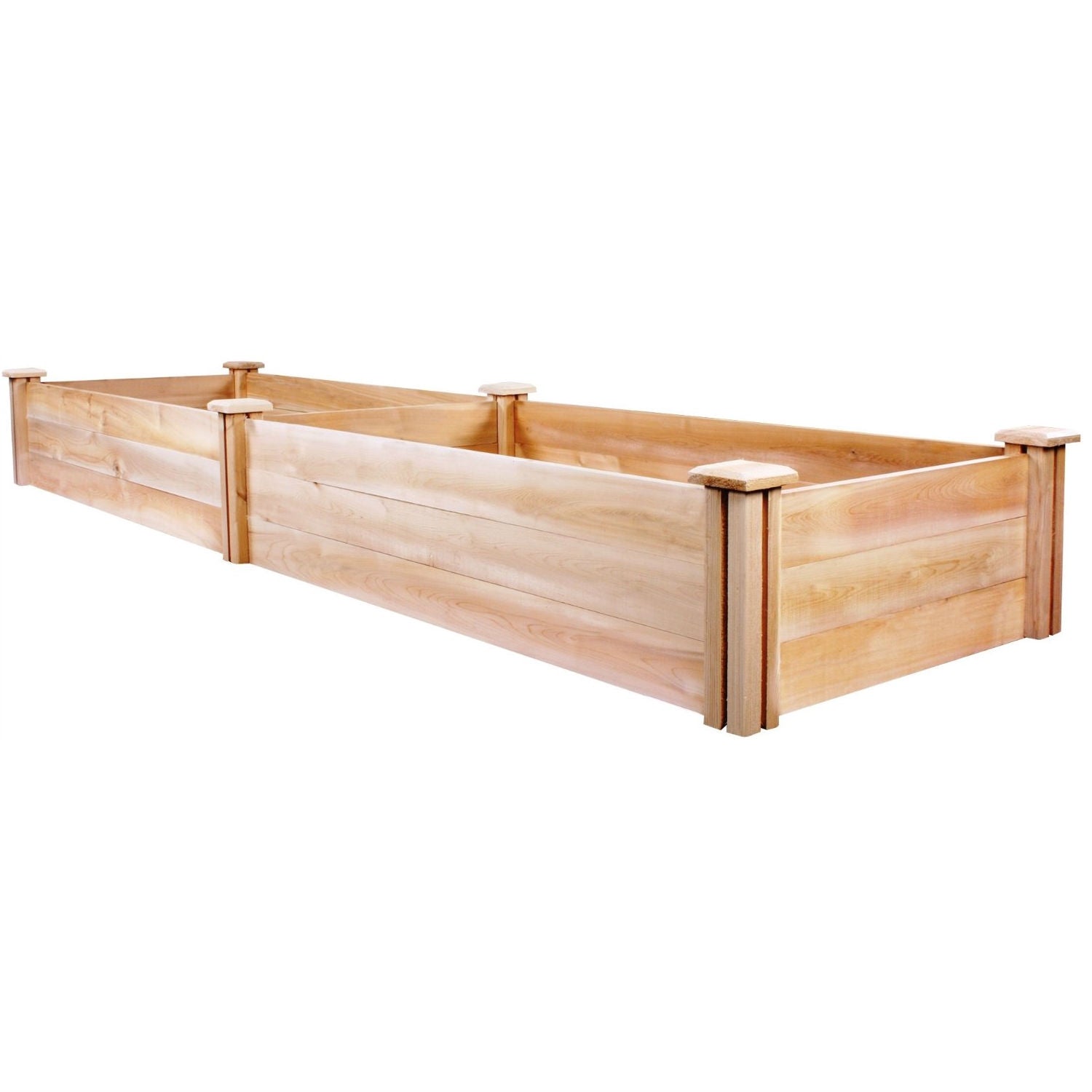 Fast Furnishings Cedar Wood 2-Ft x 8-Ft Outdoor Raised Garden Bed Planter Frame - Made in USA