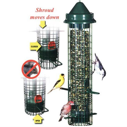 Fast Furnishings Squirrel-proof Bid Feeder - Hold 1.4 Quarts of Bird Seed