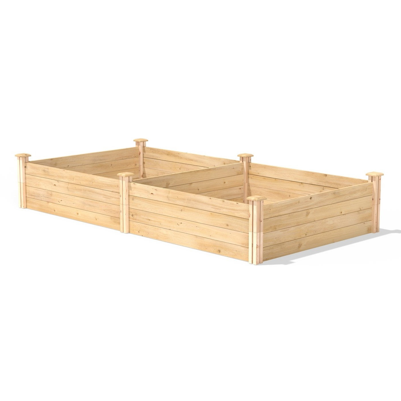 Fast Furnishings 4 ft x 8 ft Cedar Wood Raised Garden Bed - Made in USA